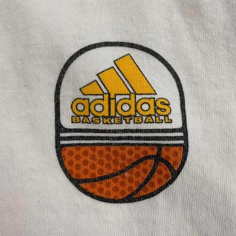Vintage‎ Adidas Basketball 90s 3 Stripes T-Shirt Size L